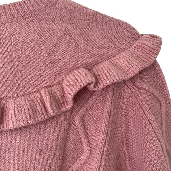 Ted Baker NWTs Elsahi Frill Pink Peplum Sweater size 8 Romantic Feminine - Picture 6 of 10